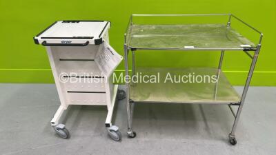 1 x Stainless Steel Trolley and 1 x Stryker Mobile Trolley