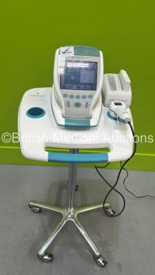 Verathon BVI 9400 Bladder Scanner Part No 0570-0190 with Transducer, 2 x Batteries and Charger on Table (Powers Up) *S/N B4018520*