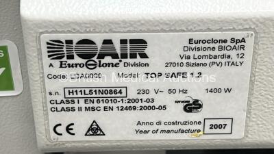 BioAir Top Safe 1.2 Microbiology Safety Cabinet with Key (Powers Up) - 5