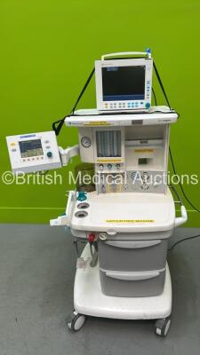 Datex-Ohmeda S/5 Aespire Anaesthesia Machine with Datex-Ohmeda 7100 Ventilator Software Version 1.4 with Datex-Ohmeda S/5 Monitor with M-NESTPR Module, Drager Scio Four Oxi Plus, Hoses and Bellows (Powers up)