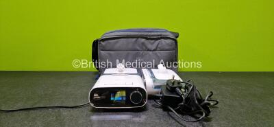 Job Lot Including 1 x Philips Respironics Dreamstation BiPAP AVAPS Unit *Mfd 2020* (Powers Up) with 2 x DreamStation Humidifiers and 2 x AC Power Supplies in Carry Bag