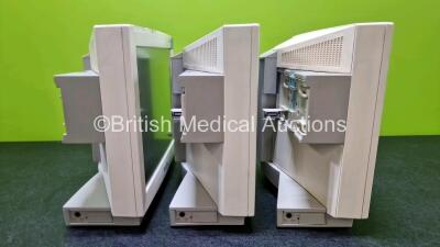 3 x Philips IntelliVue MP70 Patient Monitors (All Power Up and 1 x Faulty Dial) - 10