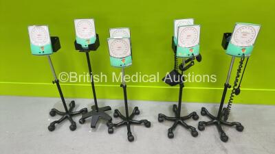 7 x Accoson Greenlight 300 Blood Pressure Meters on 5 x Stands