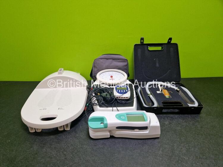 Mixed Lot Including 1 x Roche Cobas h 232 Cardiac Meter, 1 x Seca Height Measure Unit, 1 x Seca Weighing Scales, 1 x Cefar Compex Rehab 400 TENS / EMS Machine, 1 x Penlon Newton Pediatric Valve