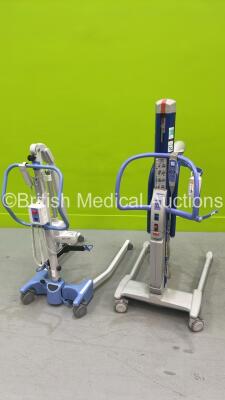 1 x Arjo Maxi Move Patient Hoist with Battery and Controller (Powers Up) and 1 x Joerns Oxford Advance 155 Patient Hoist with Controller (No Battery) *KMC-12219*