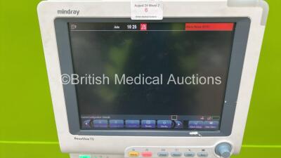 Mindray BeneView T5 Patient Monitor on Stand (Powers Up - Some Casing Damage - See Photo) - 2