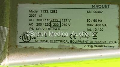 Maquet 1133.12B3 Alphamaxx Electric Operating Table with Cushions and Controller - Incomplete (Powers Up) *S/N 00442* - 4