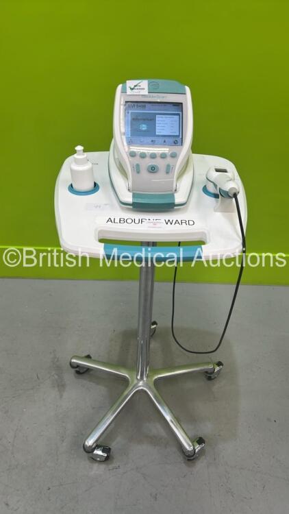 Verathon BVI 9400 Bladder Scanner Part No 0570-0190 with Transducer and Battery on Table (Powers Up) *S/N B4008628*