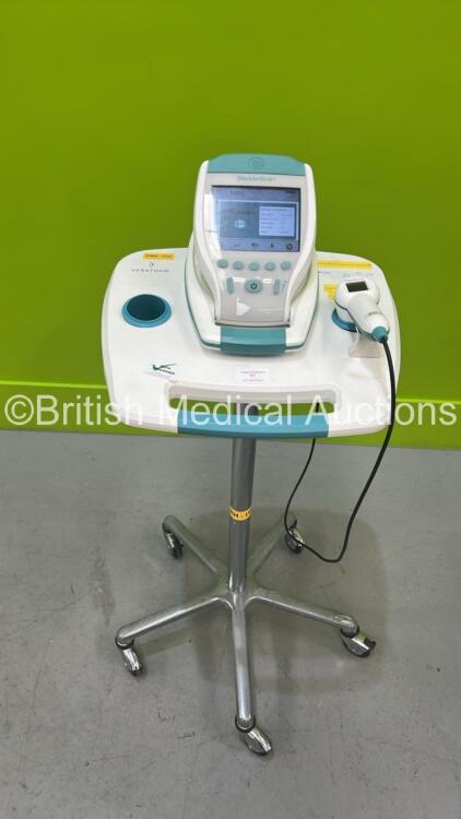 Verathon BVI 9400 Bladder Scanner Part No 0570-0190 with Transducer and Battery on Table (Powers Up) *S/N B4018519*