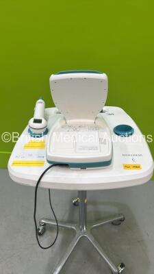 Verathon BVI 9400 Bladder Scanner Part No 0570-0190 with Transducer and Battery on Table (Powers Up) *S/N B4018519* - 4