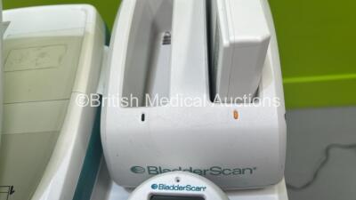 Verathon BVI 9400 Bladder Scanner Part No 0570-0190 with Transducer, 2 x Batteries and Charger on Table (Powers Up) *S/N B4004221* - 4