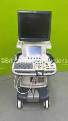 GE Logiq E9 Flat Screen Ultrasound Scanner Model 5205000-2 *S/N 95836US3* **Mfd 2009** Software Version R4 Software Revision 3.0 with 1 x Transducer / Probe (ML6-15-D Ref 5199103 *Mfd 2012*) (Powers Up) ***IR841***