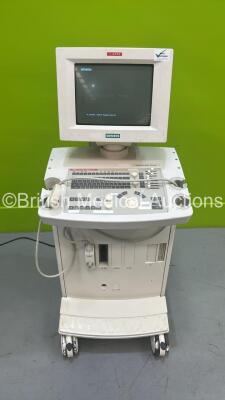 Siemens SonoLine Prima Ultrasound Scanner *S/N BBE1799* with 1 x Transducer / Probe (3.5C40S) and Sony UP-890MD Video Graphic Printer (Powers Up with No System Displayed)