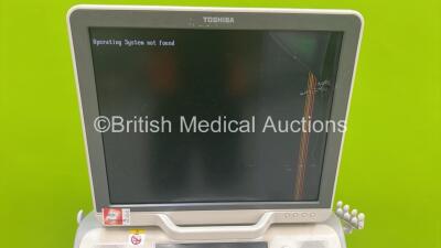 Toshiba Aplio MX SSA-780A Flat Screen Ultrasound Scanner *S/N 99H114555* **Mfd 2011** with Sony UP-D897 Digital Graphic Printer (Powers Up - HDD REMOVED - Damaged Screen - See Pictures) ***IR863*** - 3