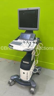 GE Logiq S8 Flat Screen Ultrasound Scanner Ref 5418099 *S/N 170197SU8* **Mfd 2011** Software Version R1 Software Revision 5.9 with 2 x Transducers / Probes (C1-5-D Ref 5261135 *Mfd 2010* and 9L-D Ref 5194432 *Mfd 2015*) (Powers Up) ***IR837*** - 7