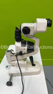 TopCon SL-2F Slit Lamp with 2 x 12,5x Eyepieces (Untested Due to No Power Supply) on Topcon Motorised Table (Powers Up) - 5