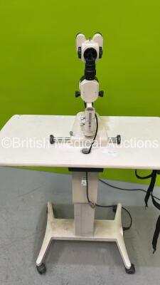 TopCon SL-2F Slit Lamp with 2 x 12,5x Eyepieces (Untested Due to No Power Supply) on Topcon Motorised Table (Powers Up) - 5