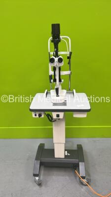 Grafton Optical Slit Lamp with Binoculars, 2 x 12,5x Eyepieces and Chin Rest on Motorized Table (Powers Up - No Light)