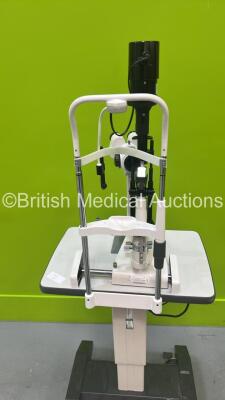 Grafton Optical Slit Lamp with Binoculars, 2 x 12,5x Eyepieces and Chin Rest on Motorized Table (Powers Up with Good Bulb) - 7