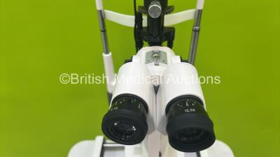 Modop YZ5FI Slit Lamp with Binoculars, 2 x 12,5x Eyepieces and Chin Rest on Motorized Table (Powers Up with Good Bulb) - 4