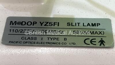 Modop YZ5FI Slit Lamp with Binoculars, 2 x 12,5x Eyepieces and Chin Rest on Motorized Table (Powers Up with Good Bulb) - 8