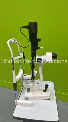 Modop YZ5FI Slit Lamp with Binoculars, 2 x 12,5x Eyepieces and Chin Rest on Motorized Table (Powers Up - No Light) - 8