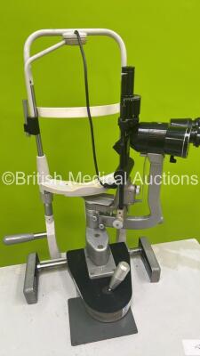 Haag Streit Bern BM 900 Slit Lamp with Binoculars, 2 x 10x Eyepieces and Chin Rest on Motorized Table (Incomplete) *S/N 03997* - 7