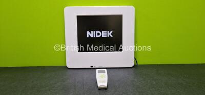 Nidek SC-1600 System Chart *Mfd 2019* (Powers Up) with Nidek Chart Remote Control *Mfd 2018* (Powers Up with Stock Battery - Stock Battery Not Included and Damaged Battery Cover - See Photos)