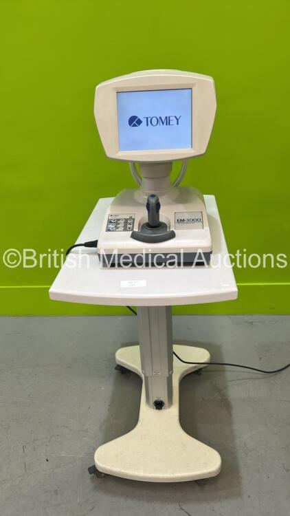 Tomey EM-3000 Specular Microscope Version OL/OH on Motorized Table (Powers Up) *RI*