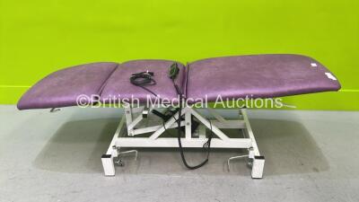 Electric 3-Way Patient Couch with Controller (Unable to Power Test Due to No Power Supply)