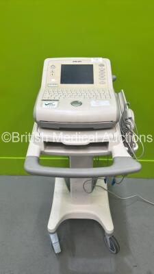 Philips PageWriter Trim III ECG Machine on Stand with 10 Lead ECG Leads (Powers Up)