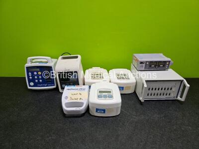 Mixed Lot Including 3 x Devilbiss Auto Plus Sleep Cube, 1 x Criticare 506N3 Series Comfort Cuff Vital Sign Monitor, 1 x Nellcor N-560 Pulse Oximeter, 1 x Philips VS2+ Patient Monitor, 1 x Anville 825 Thermal Validation Interface and 1 x Devilbiss Airforce