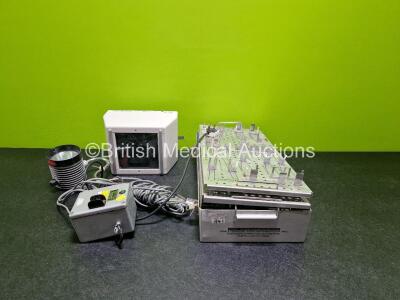 Mixed Lot Including 1 x Philips Type 9804 607 00101 Collimator, 1 x Depuy Instrument Tray and 1 x Daray Lighting Transformer with Light