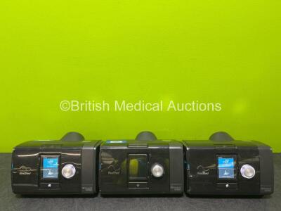 3 x ResMed Airsense 10 Autoset CPAP Units with 2 x Power Supplies *1 x Mfd 2023* (All Power Up)