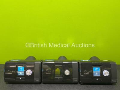 3 x ResMed Airsense 10 Autoset CPAP Units with 2 x Power Supplies *1 x Mfd 2023, 2 x Mfd 2021* (All Power Up)