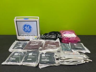 GE Carescape B40 Patient Monitor Including T1/T2, ECG, SpO2 and NIBP Options with Hoses and Cuffs (Powers Up) *SN SJF15293488WA*