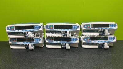 Job Lot Including 6 x BD Alaris Plus CC Syringe Pumps *Mfd 2018* (All Power Up) *300003052 / 300002819 / 300002797*