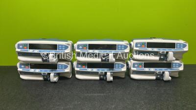 Job Lot Including 6 x CareFusion Alaris Plus CC Syringe Pumps (All Power Up) *300001237 / 370003745 / 300000847*