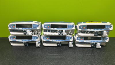 Job Lot Including 6 x CareFusion Alaris Plus CC Syringe Pumps (All Power Up) *300000596 / 300001187 / 370003681*