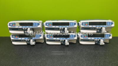 Job Lot Including 6 x BD Alaris Plus CC Syringe Pumps *Mfd 2018* (All Power Up) *300003062 / 300003047 / 300002796*