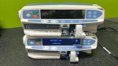 Job Lot Including 6 x CareFusion Alaris Plus CC Syringe Pumps (All Power Up) *370003616 / 300000780 / 300001242*