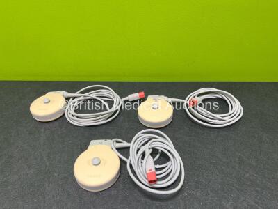 Job Lot Including 1 x Philips US Transducer, 1 x Philips Toco+ Transducer and 1 x Philips Toco MP Transducer (Mfd - 2020 / 2021 / 2022) *H*