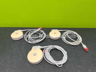 Job Lot Including 1 x Philips US Transducer, 1 x Philips Toco+ Transducer and 1 x Philips Toco MP Transducer (Mfd - 2019 / 2021 / 2023) *H*