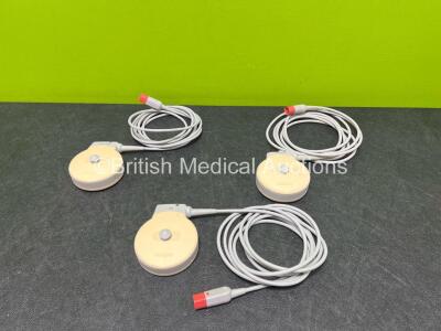 Job Lot Including 1 x Philips US Transducer, 1 x Philips Toco+ Transducer and 1 x Philips Toco MP Transducer (Mfd - 2021 / 2022 / 2022) *H*