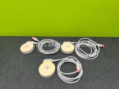 Job Lot Including 2 x Philips US Transducers and 1 x Philips Toco MP Transducer (Mfd - 2023 / 2022 / 2022) *H*