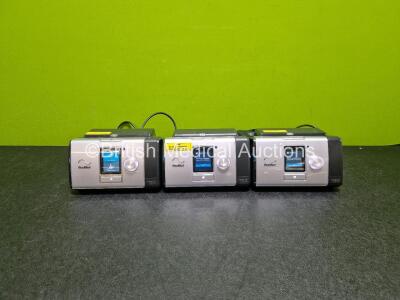 3 x ResMed Lumis 150 VPAP ST-A CPAP Units (All Power Up) with 3 x Power Supplies *SN 22191392213 / 22181697125 / 22191492565*