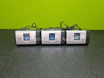 3 x ResMed Lumis 150 VPAP ST-A CPAP Units (All Power Up) with 3 x Power Supplies *SN 22191663050 / 22161126503 / 22211858026*