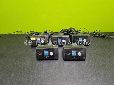 5 x ResMed Airsense 10 Autoset CPAP Units (All Power Up) with 5 x Power Supplies *SN 23172500183 / 23181028821 / 23162064915 / 23161308993 / 23191150993*