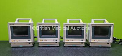 4 x Philips M3046A Patient Monitors with 4 x Docking Stations (All Power Up)