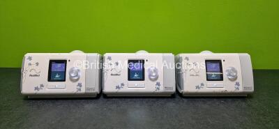 3 x ResMed Airsense 10 Autoset For Her CPAPS (All Power Up with Stock Power Supply - Stock Power Supply Not Included and 1 x Missing Side Cover - See Photos)